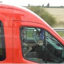A driver was caught eating cereal at the wheel