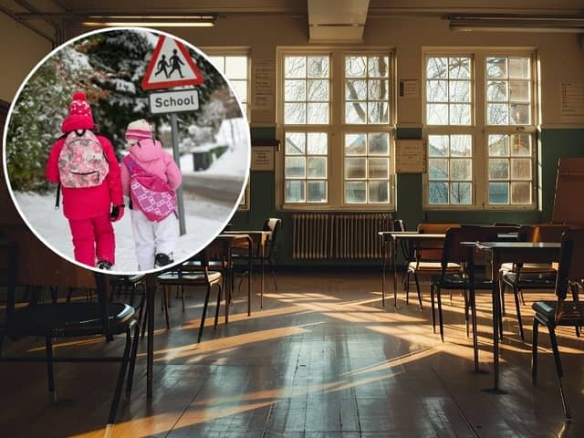 Schools are able to close if the weather makes it unsafe for staff or students to get there