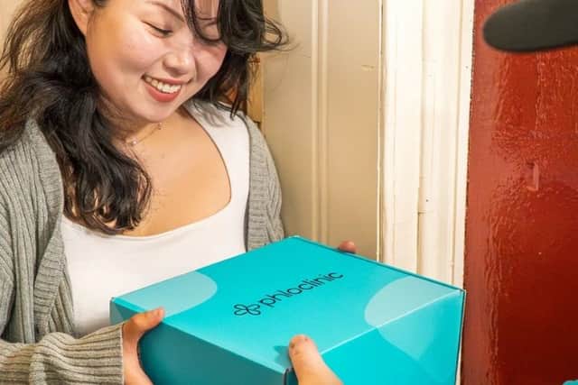 Prescriptions arrive in a discreet branded box