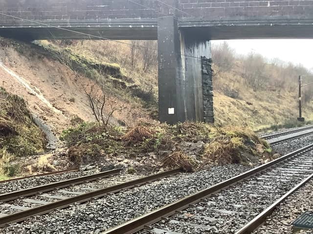 Rail services north of Preston have been suspended today following a landslip on the West Coast Main Line