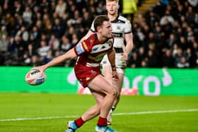 Wigan Warriors' Jai Field in action at Hull FC 