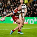 Wigan Warriors' Jai Field in action at Hull FC 