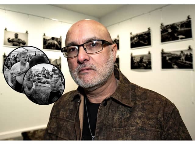 John Bolloten, documentary photographer at his Blood Brothers exhibition
