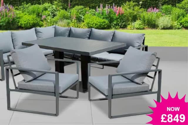 8-Seater dining set with table and two chairs