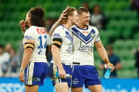 Ryan Sutton (right) in action for Canterbury Bulldogs in 2023