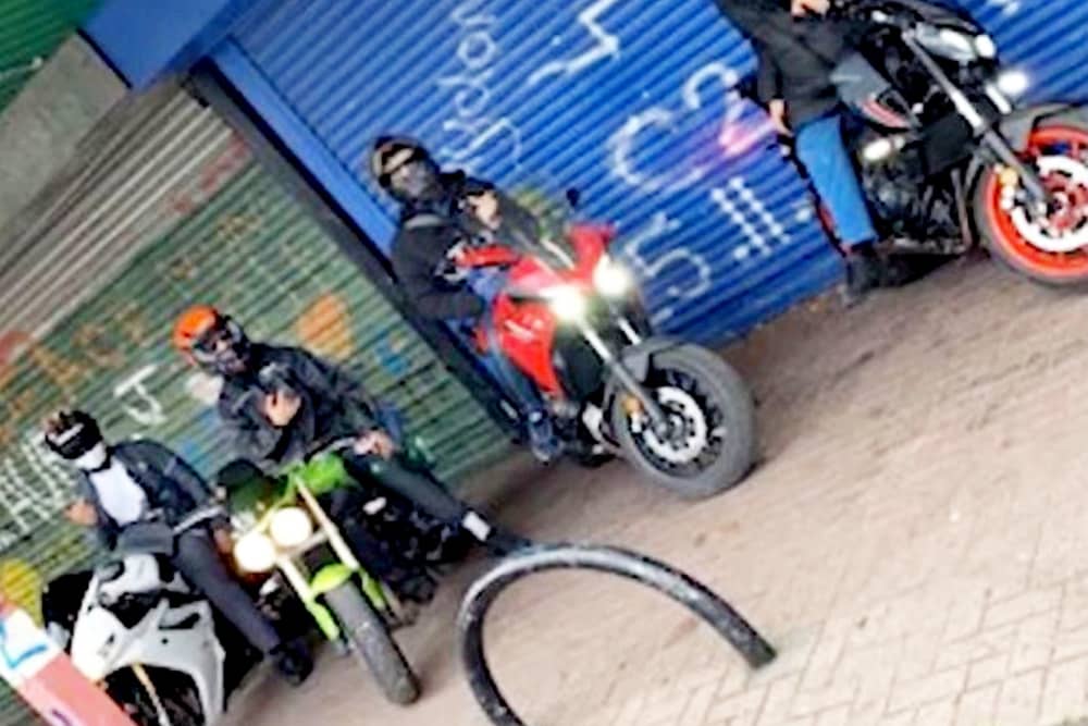 The gang filmed and pictured themselves driving stolen cars and motorbikes. 
