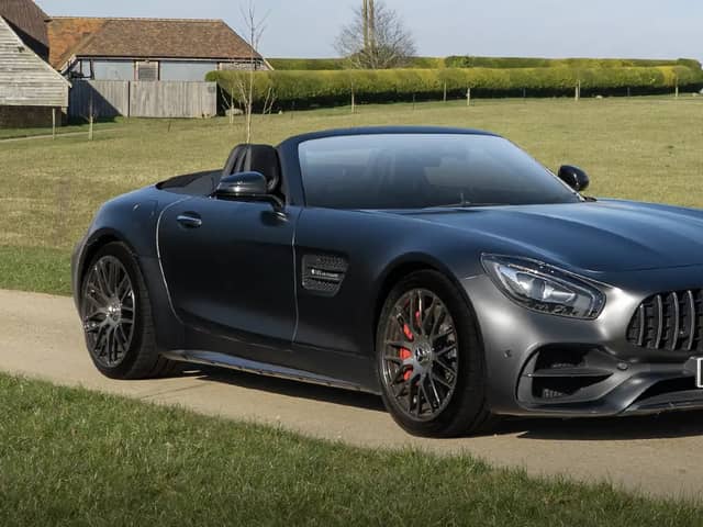The AMG GT has a huge V8 engine