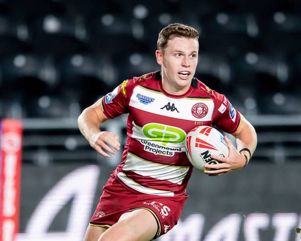 Jai Field in action for Wigan Warriors in 2025