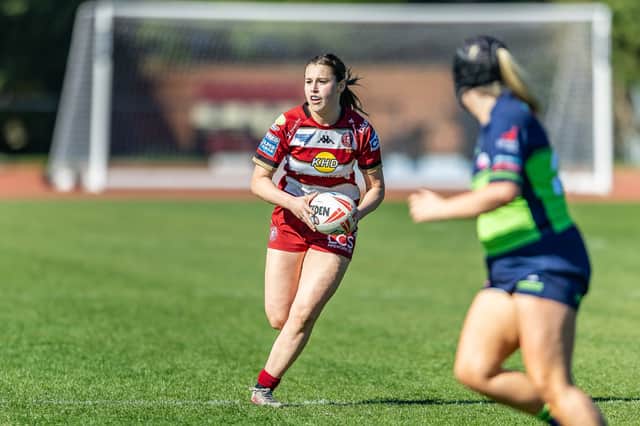 Jenna Foubister in action for Wigan Warriors