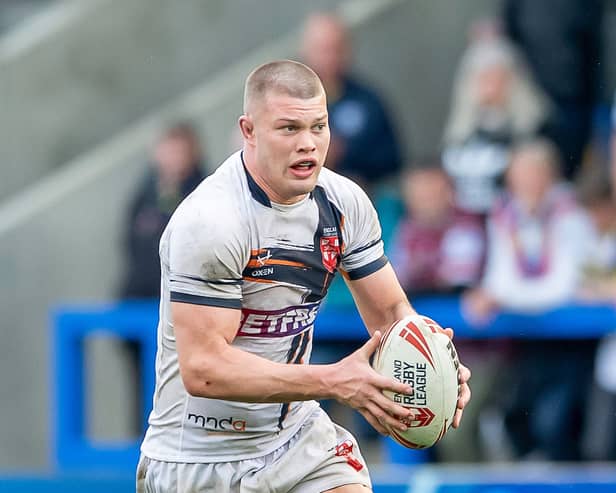 Morgan Smithies in action for England against France in 2023