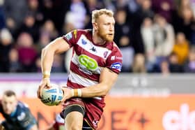 Luke Thompson in action for Wigan Warriors