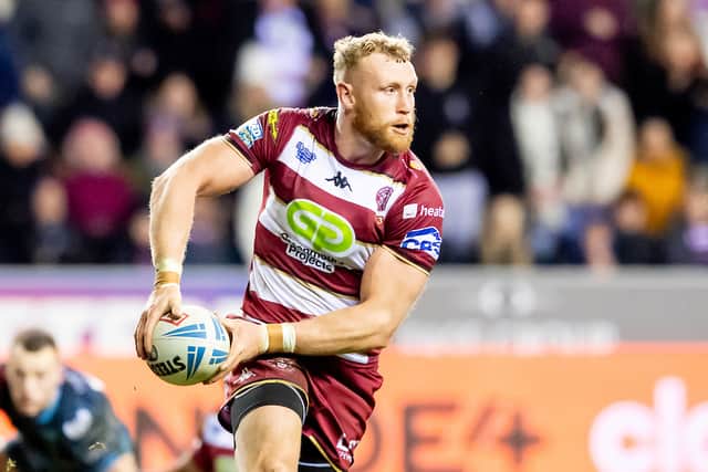 Luke Thompson in action for Wigan Warriors