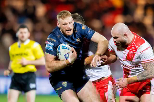 Former Wigan Warriors prop Joe Bullock in action for Salford Red Devils