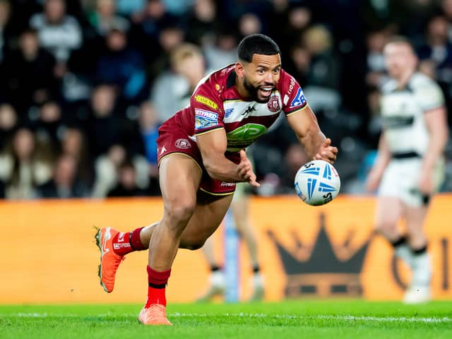 Kruise Leeming in action for Wigan Warriors
