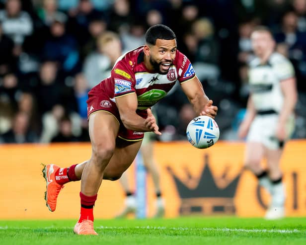 Kruise Leeming in action for Wigan Warriors