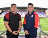 Wigan Warriors coach Matt Peet (left) and St Helens counterpart Paul Wellens (right) at the Brick Community Stadium