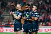 Bevan French salutes the travelling Wigan Warriors fans after win over Hull KR at Sewell Group Craven Park