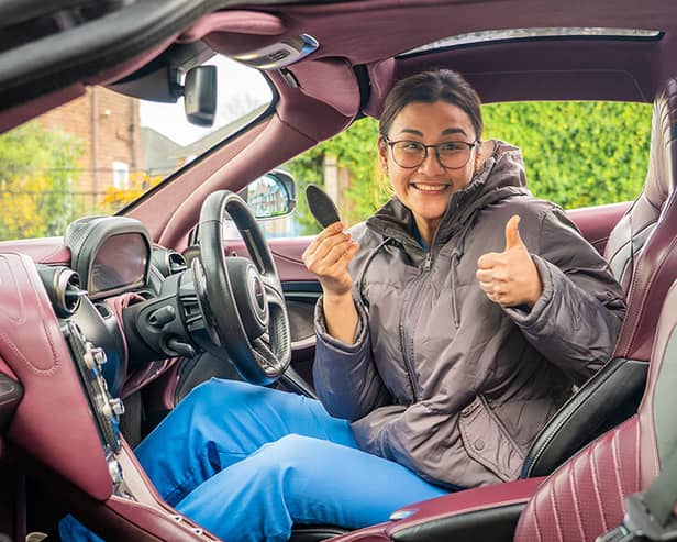 Maria had only been buying tickets since her friend won a car in February
