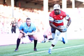 Christian Wade in Premiership Rugby action for Gloucester