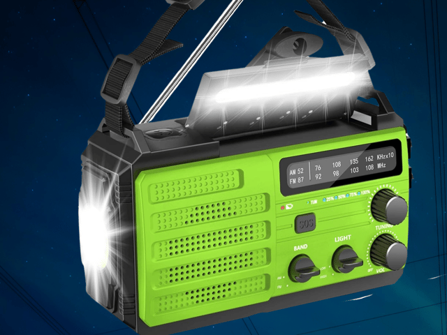 The Rychi wind-up and solar-powered emergency radio - ideal for power cuts