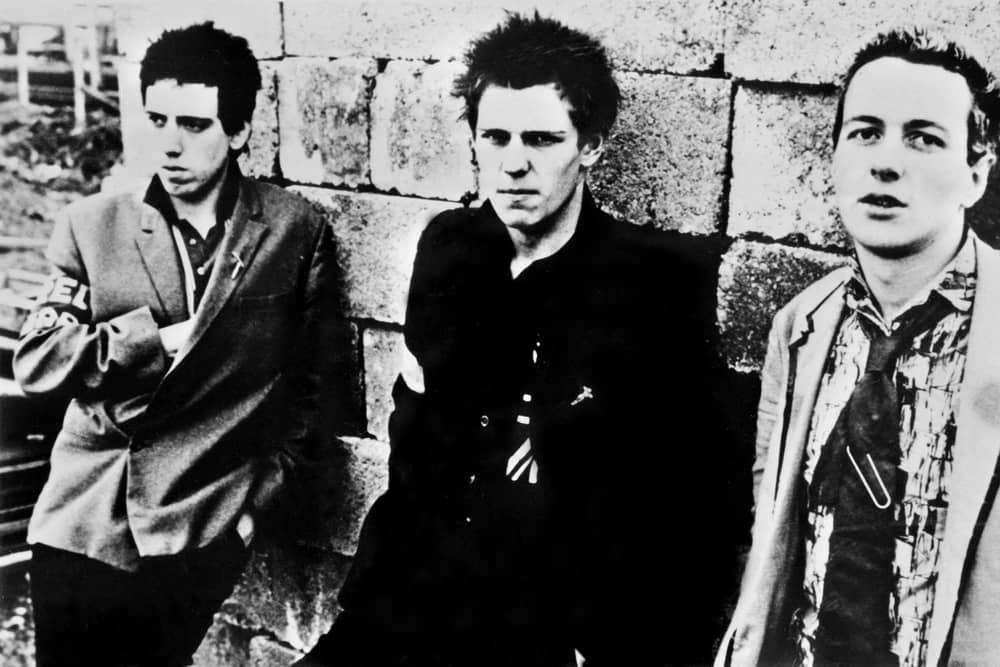 Picture dated 1978 of British punk rockers from the band The Clash, Joe Strummer (R), Mick Jones (C) and Paul Simonon.  