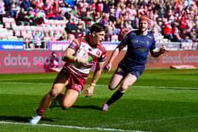 Jacob Douglas in action for Wigan Warriors in 2025