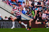 Iain Thornley in action for Oldham in 2025