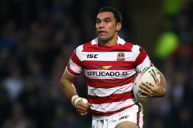 George Carmont in action for Wigan Warriors in 2012