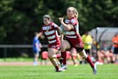 Mary Coleman on the charge for Wigan Warriors in 2025