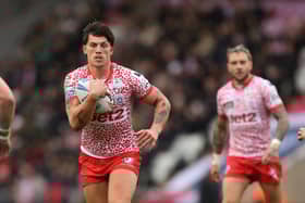 Owen Trout in action for Leigh Leopards