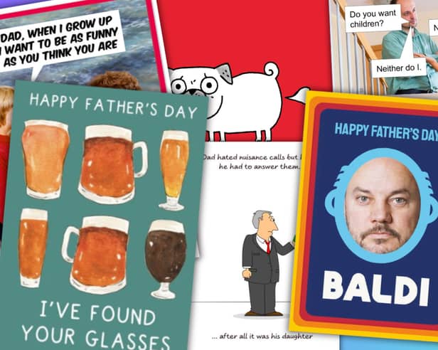 Show your dad how much you love him by giving him an insulting Father's Day card