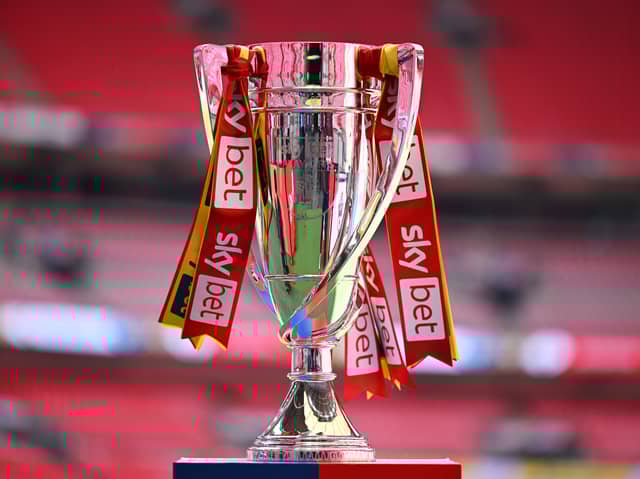 The Sky Bet Championship Play-Off Final trophy
