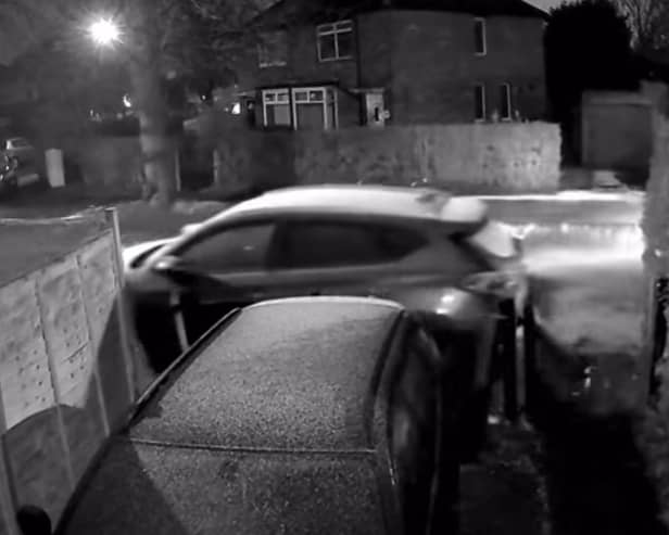 The moment Timothy Jason Starkie crashed into the parked car