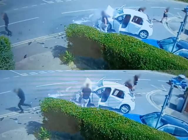This video shows that as Melanie was trapped due to Kelsall crushing her driver’s side door - with the smell of petrol eminating from her totalled vehicle - Kelsall does not even glance in her direction