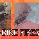 An e-bike exploding