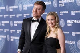 MrBeast (pictured with Thea Booysen) wants to do 'Hunger Games in real life'
