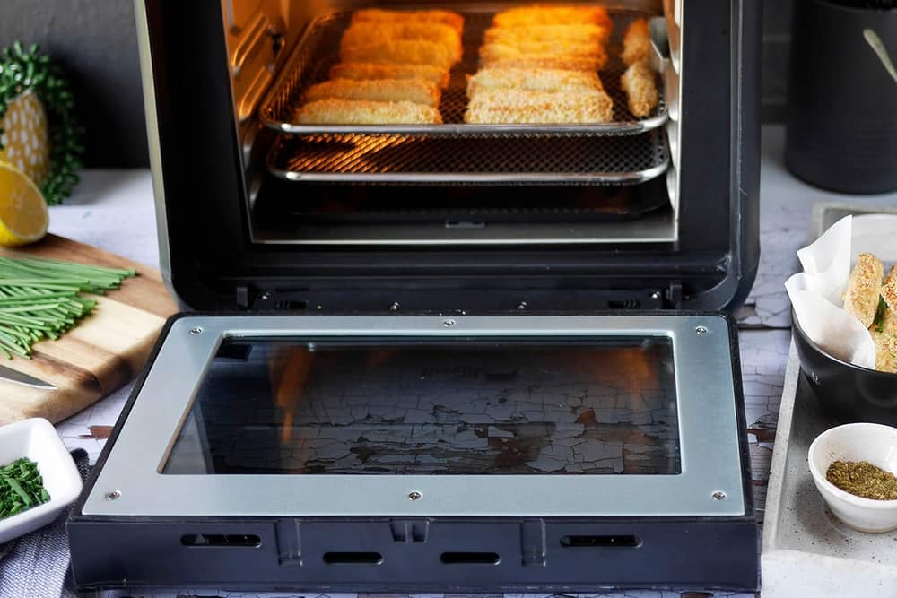 A rotisserie air fryer is ideal for larger portions - or even a whole chicken