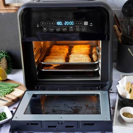 A rotisserie air fryer is ideal for larger portions - or even a whole chicken
