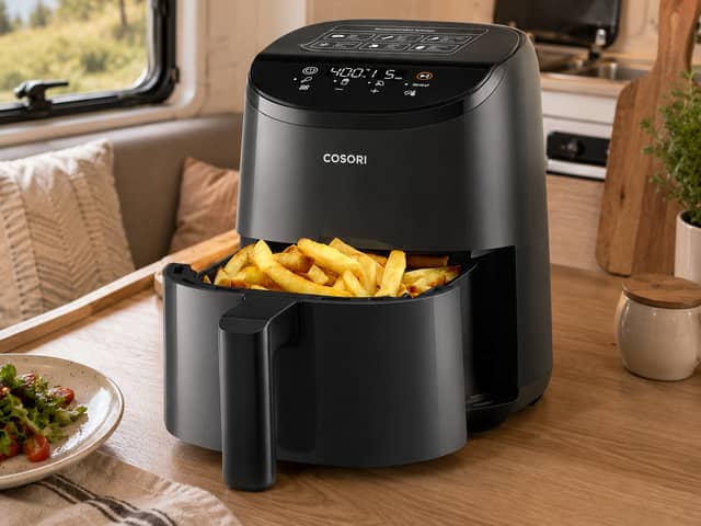 The COSORI Lite 3.8L Air Fryer is designed for compact kitchens, caravans and motorhomes where space is limited.