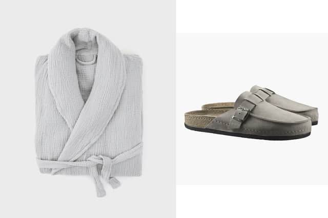Simba soft muslin robe and Rok Slipper