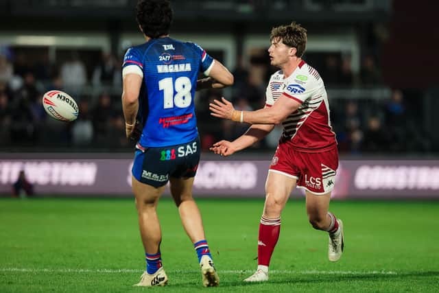 Ethan Havard in action for Wigan Warriors against Wakefield Trinity