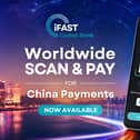 iFAST Global Bank has expanded its Worldwide Scan & Pay service to support cross-border QR payments in China through Alipay+.