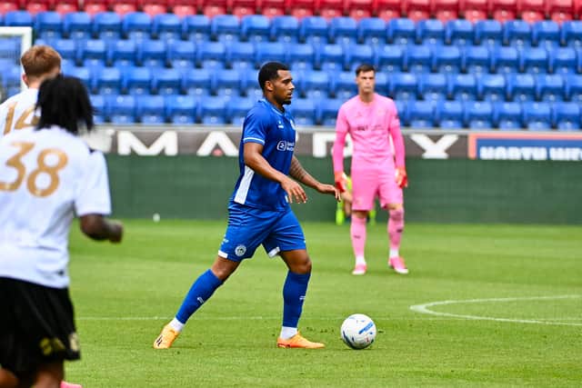 Latics trialist Nico Lawrence suffered a serious-looking injury in Saturday's 3-0 win over AFC Fylde