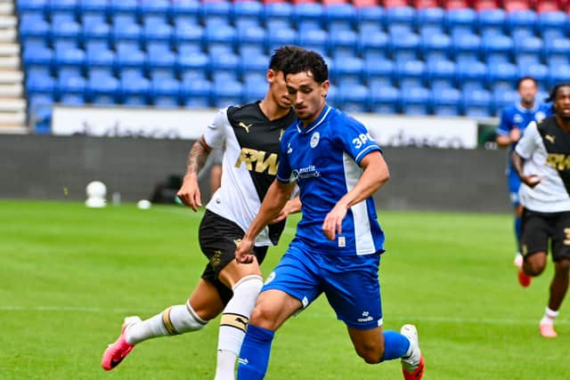 Sonny Perkins on his unofficial debut for Wigan Athletic in a pre-season friendly against Port Vale