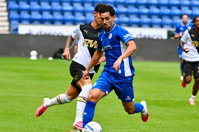 Sonny Perkins on his unofficial debut for Wigan Athletic in a pre-season friendly against Port Vale