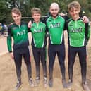 The victorious A&T team taken at Hull. From the left, John White, Oscar Belt, Ed Morton, Frank White. Photo courtesy of Mike Hack.