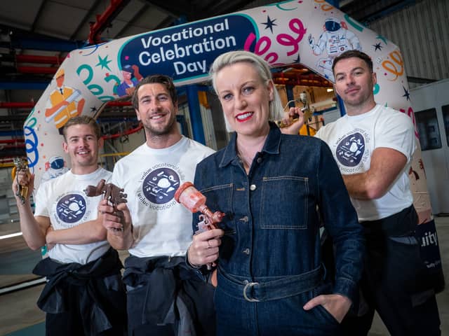 Steph McGovern met 'The Paint Shop Boys' at Vocational Celebration Day