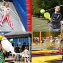 Youngsters having fun at Pennington Park, Leigh, on National Playday