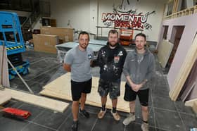 From left, Dave Stock, Gaz Royds and Craig Hart, owners of a new venue in Wigan. 