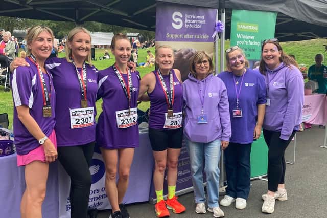 Runners from Wigan Council with SOBS representatives at last year's Wigan 10k